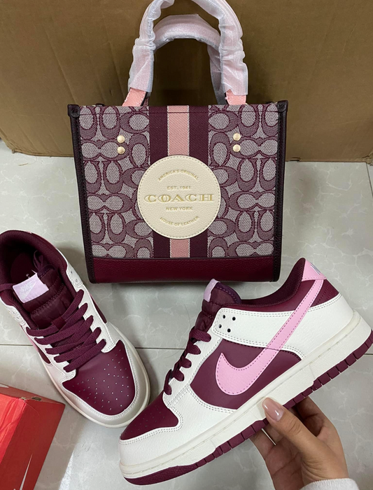 Maroon Dunks w Coach Purse Set