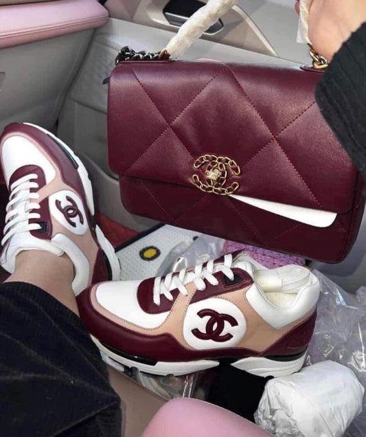 Maroon Chanel Shoes W Chanel Purse