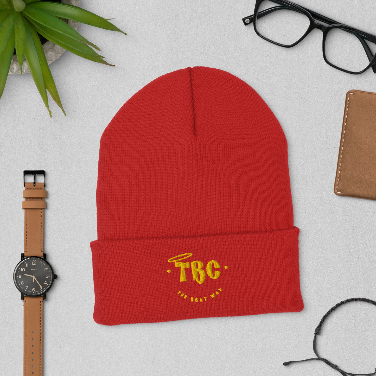 TBC Cuffed Beanie (gold)