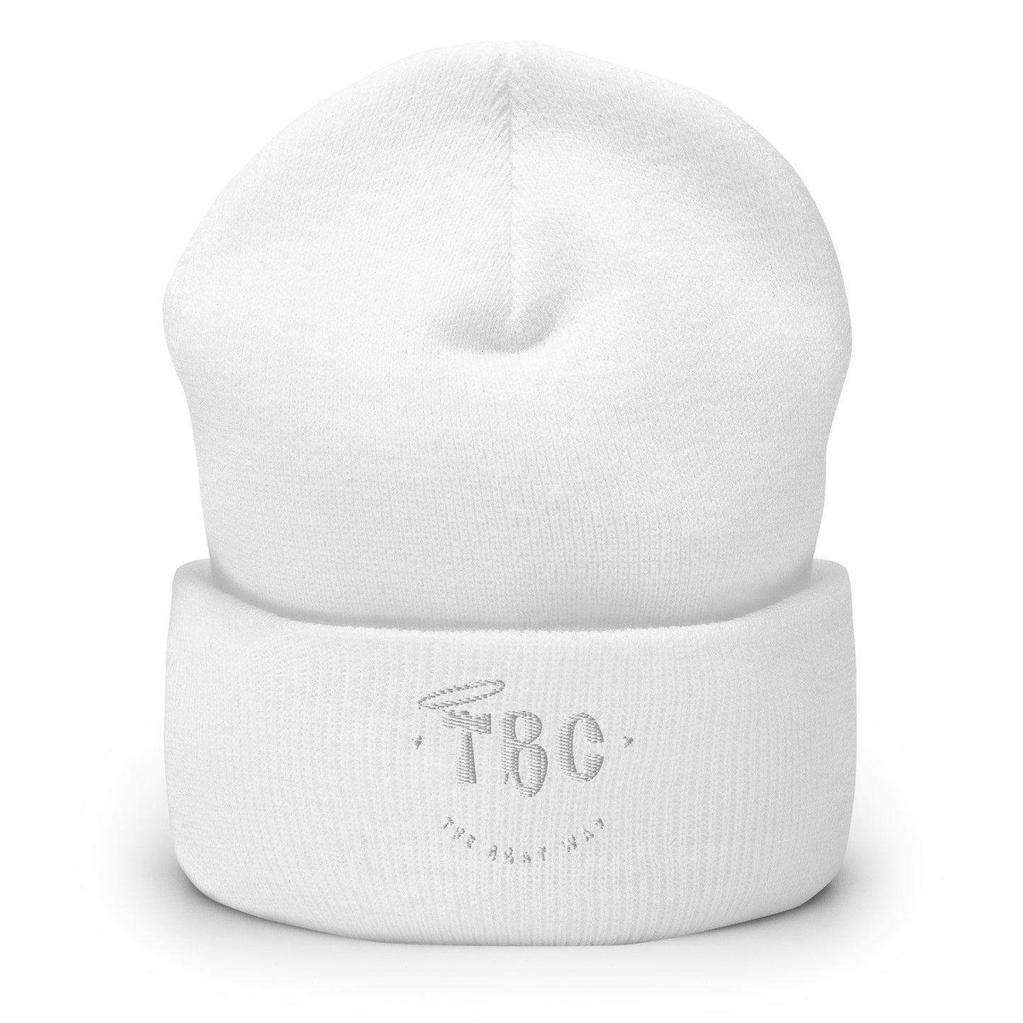 TBC Cuffed Beanie (white)