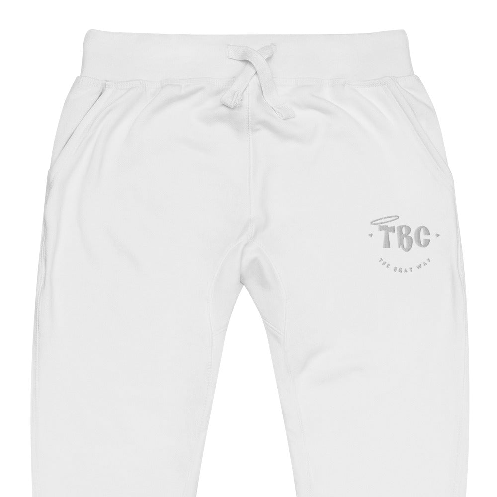 TBC fleece sweatpants (white)